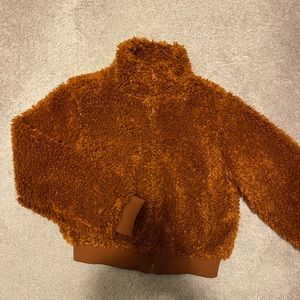 Rust furry jacket